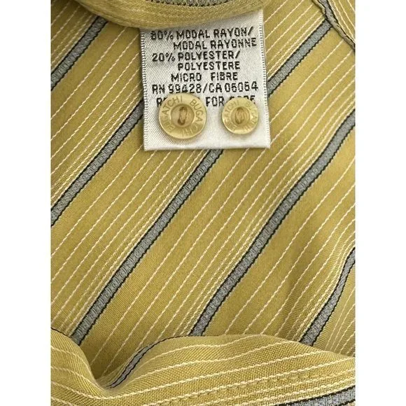Bugatchi Uomo Shirt Mens Large Striped Button Up Short Sleeve Collared - Picture 6 of 6